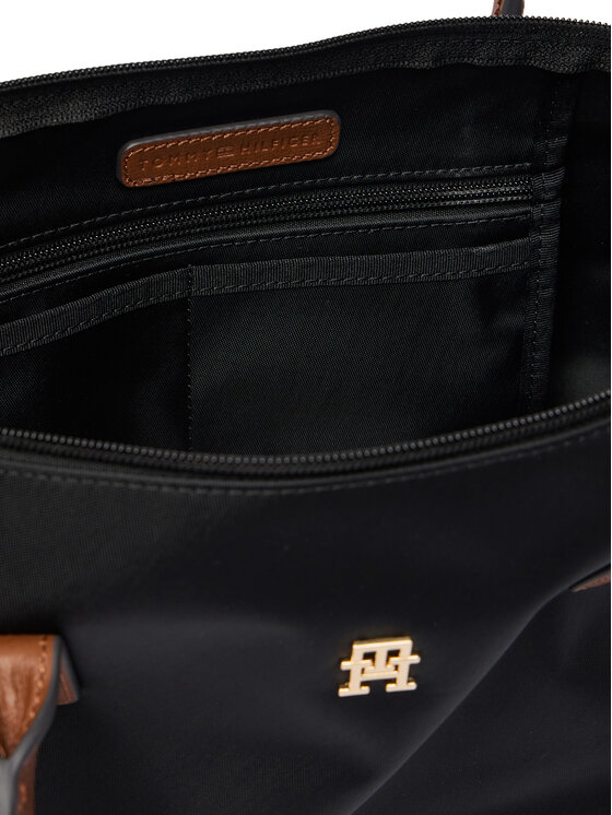 Tommy Hilfiger Rankinė Tommy Hilfiger Popette East West Tote AW0AW19211 Juoda