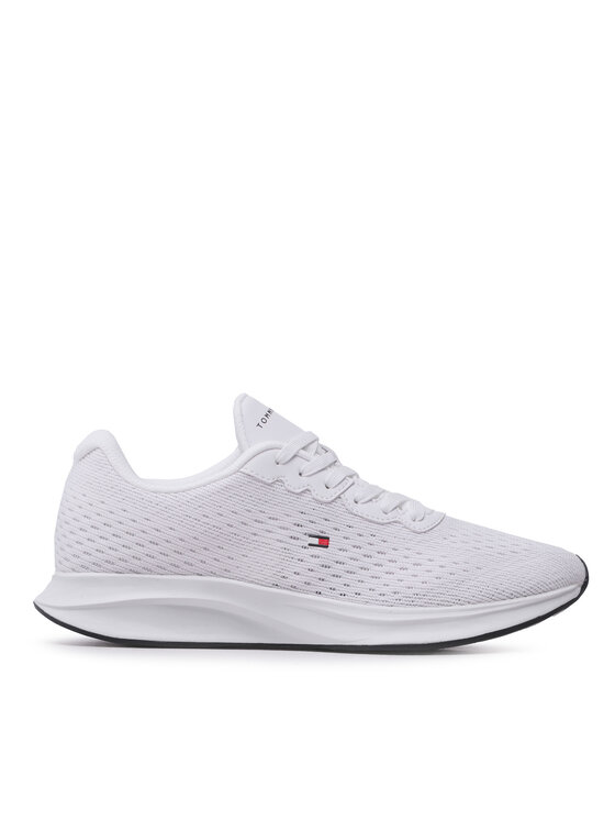 Tommy Hilfiger Sneakersy Tommy Hilfiger Lightweight Runner Knit Flag FM0FM04563 Biały