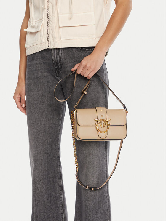 PINKO Rankinė PINKO Love One Mini Slouchy Fl PE 25 PLTT 104340 A0QO Smėlio