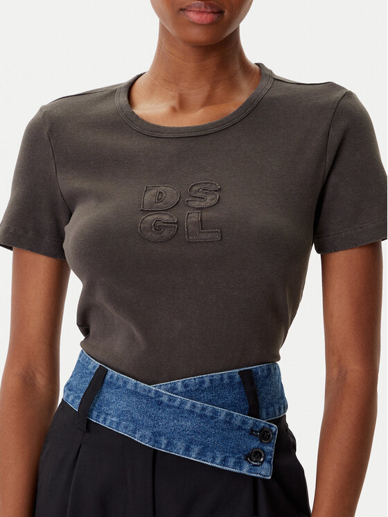 Desigual Desigual Camiseta Praga 25WWTK46 Gris Regular Fit