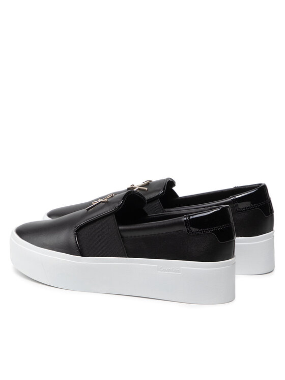 Calvin Klein Zapatillas de tenis Calvin Klein Flatform Slip On W/hdw HW0HW00652 Negro