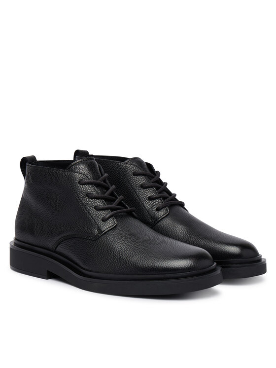 Calvin Klein Trzewiki Calvin Klein Sq Rubber Desert Boot Lth HM0HM02352 Czarny