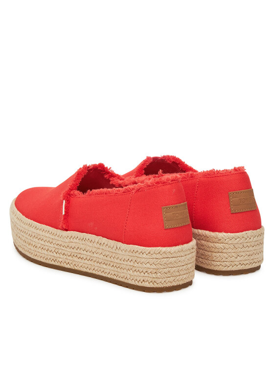 Toms Еспадрильї Toms Valencia Platform 10021919 Червоний