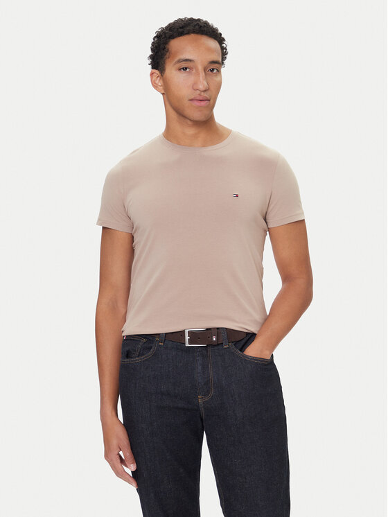 Tommy Hilfiger Tommy Hilfiger Camiseta MW0MW10800 Beis Slim Fit