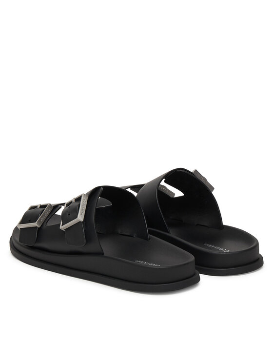 Calvin Klein Natikače Calvin Klein City Sandal Buckle Lth HW0HW02885 Crna