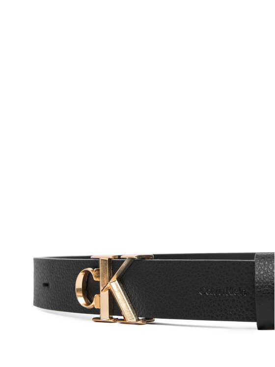 Calvin Klein Cinturón para mujer Calvin Klein Facet Ck Buckle Pebble 25Mm LV04F7060G Negro