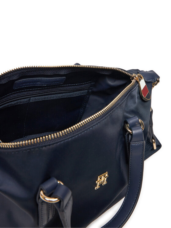 Tommy Hilfiger Rankinė Tommy Hilfiger Poppy Th Small Tote AW0AW15640 Tamsiai mėlyna