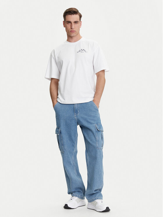 Karl Kani Karl Kani Majica Palm Print PD00005330 Bela Relaxed Fit