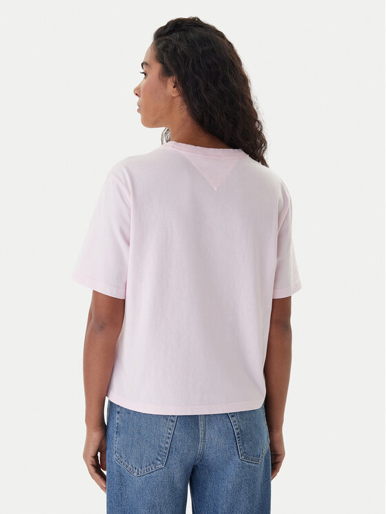 Tommy Jeans Tommy Jeans Camiseta Badge DW0DW22202 Rosa Boxy Fit