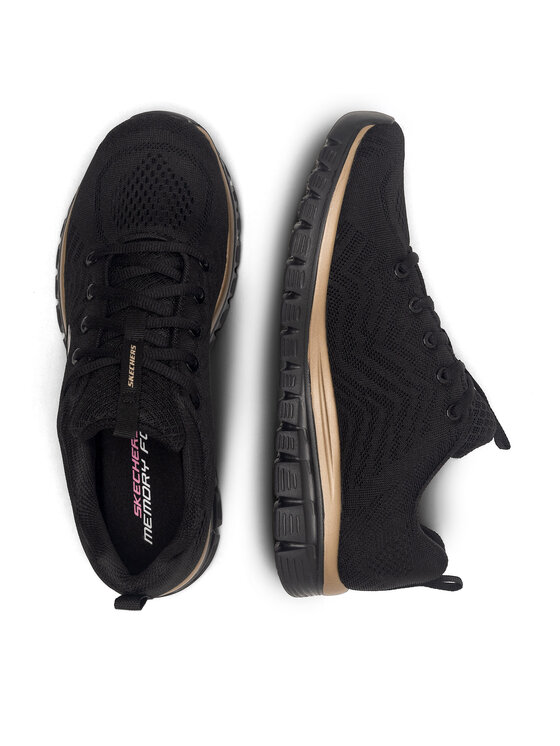 Skechers Tenisice Skechers GRACEFUL 12615 BKRG Crna
