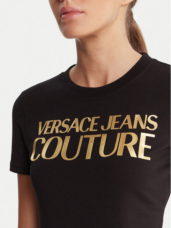 Versace Jeans Couture Versace Jeans Couture Camiseta 79HAHT02 CJ03T Negro Regular Fit