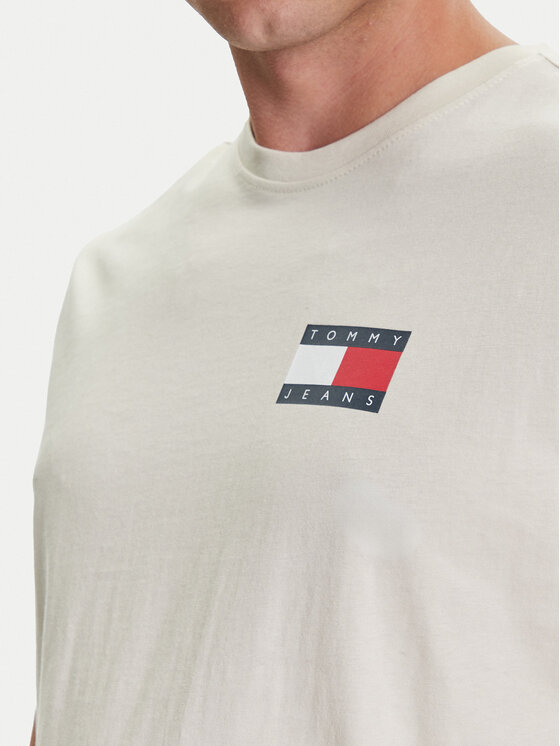 Tommy Jeans Tommy Jeans Póló Essential DM0DM20740 Bézs Slim Fit