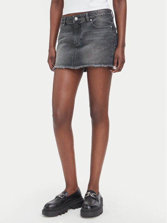 Juicy Couture Juicy Couture Jeansrock JCDGS126958 Grau Regular Fit