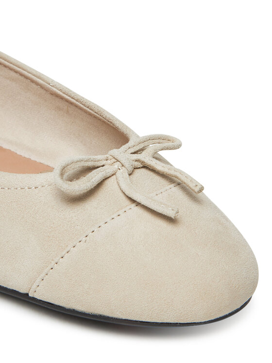 Tommy Hilfiger Balerinos Tommy Hilfiger Toe Cap Suede Ballerina FW0FW08909 Smėlio