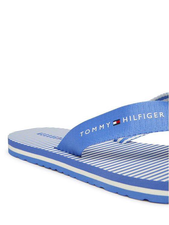 Tommy Hilfiger Žabky Tommy Hilfiger Th Ithaca Stripe Summer Sandal FW0FW09192 Modrá