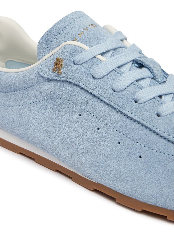 Tommy Hilfiger Superge Tommy Hilfiger Th Bella Low Runner Suede FW0FW09189 Svetlo modra