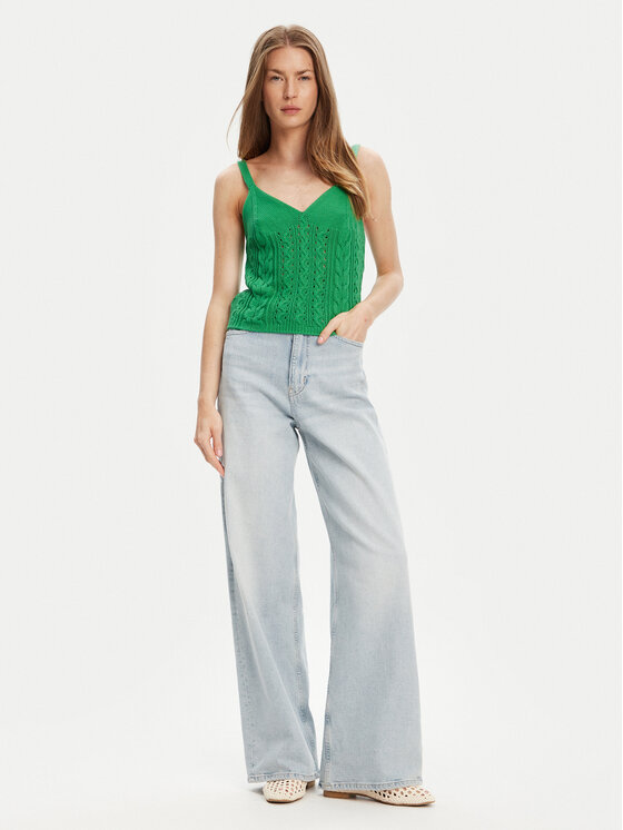 United Colors Of Benetton United Colors Of Benetton Top 101TDH01B Verde Slim Fit