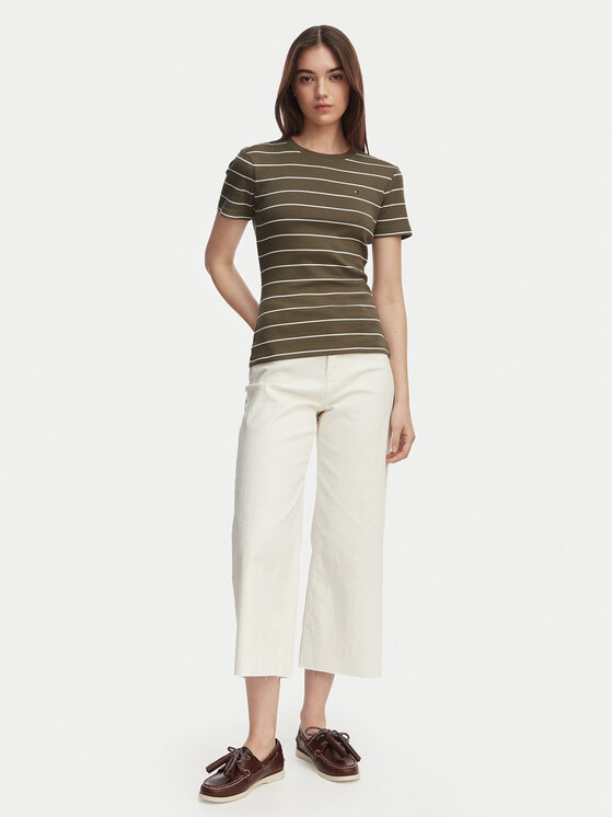 Tommy Hilfiger Tommy Hilfiger Camiseta New Cody WW0WW40587 Marrón Slim Fit