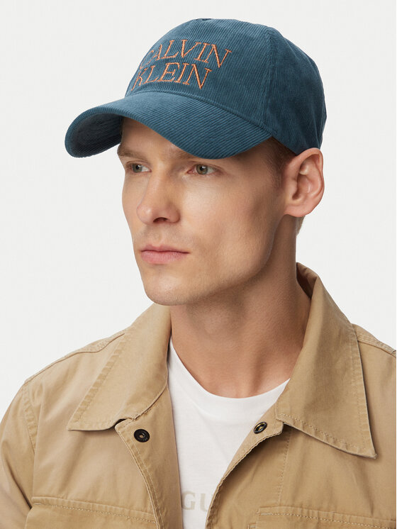 Calvin Klein Cappellino Calvin Klein Corduroy Graphic 5 Panel Cap LV04D5064G Blu scuro