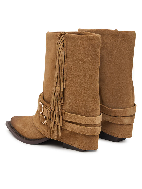 Steve Madden Kavbojski škornji Steve Madden Hadly 11005190 Temno rjava