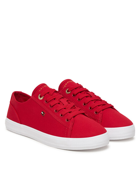Tommy Hilfiger Sneakers Tommy Hilfiger Th Foxing Sneaker Canvas FW0FW09170 Rosso