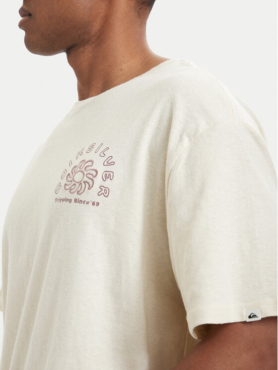Quiksilver Quiksilver Camiseta Curve Palm EQYZT08303 Crema Regular Fit