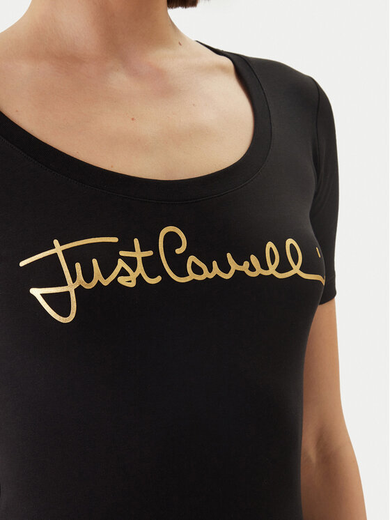 Just Cavalli Just Cavalli Camiseta 80PAHT02 CJ502 Negro Slim Fit
