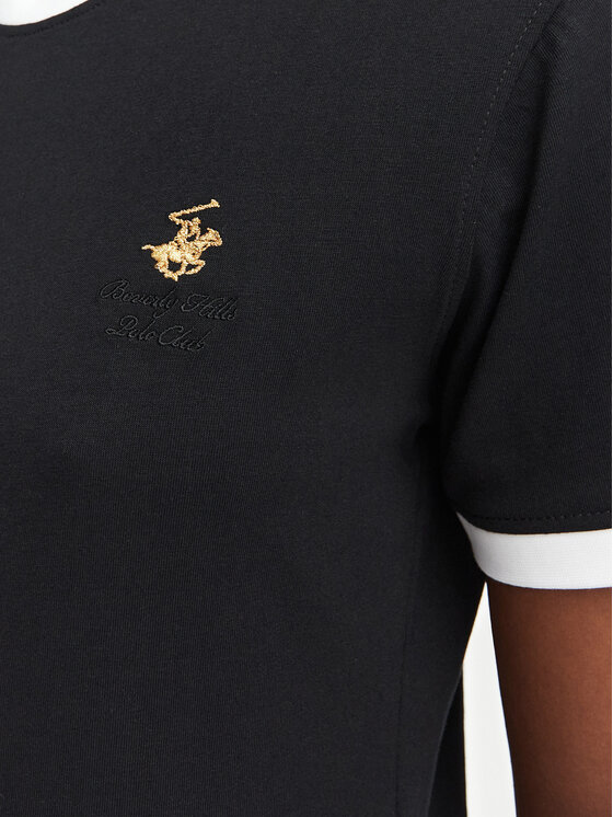 Beverly Hills Polo Club Beverly Hills Polo Club Camiseta P-SS26W-TS0104 Negro Regular Fit