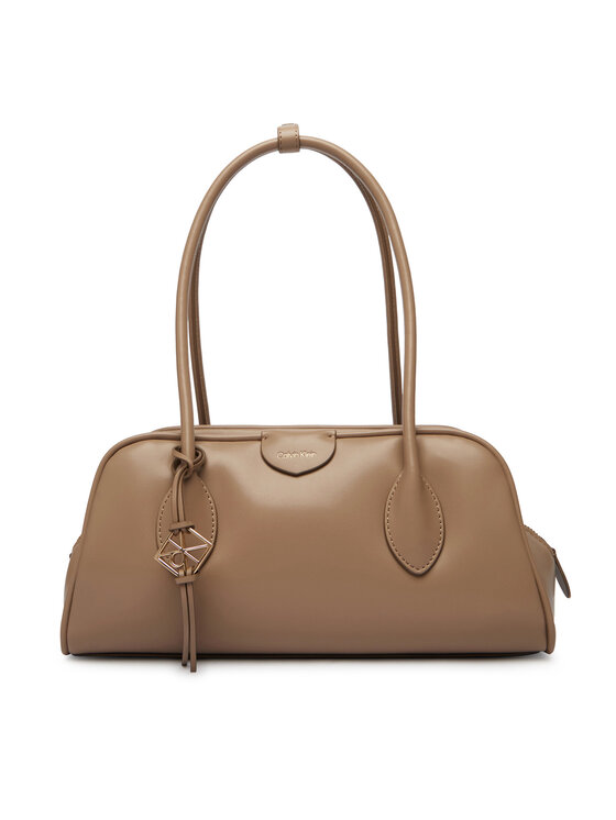 Calvin Klein Ročna torba Calvin Klein Emblem Trio Shoulder Bag LV04F3369G Bež