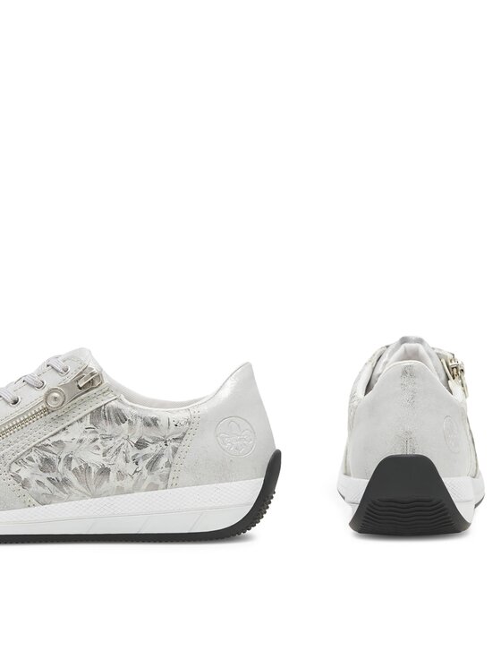 Rieker Sneakersy Rieker N1112-80 Stříbrná