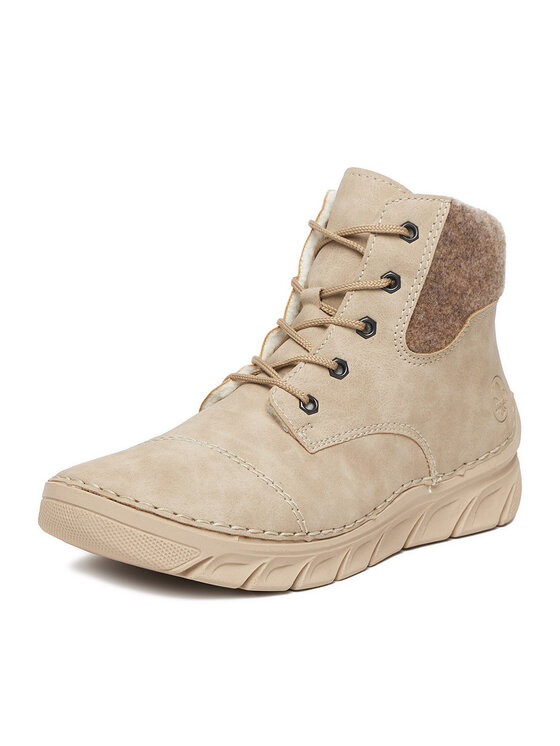 Rieker Šnurovacia obuv Rieker CEO-55000-60 Béžová