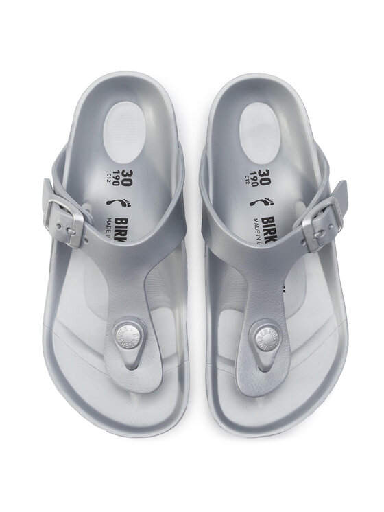 Birkenstock Šlepetės per pirštą Birkenstock Gizeh Eva 1003497 Sidabrinė
