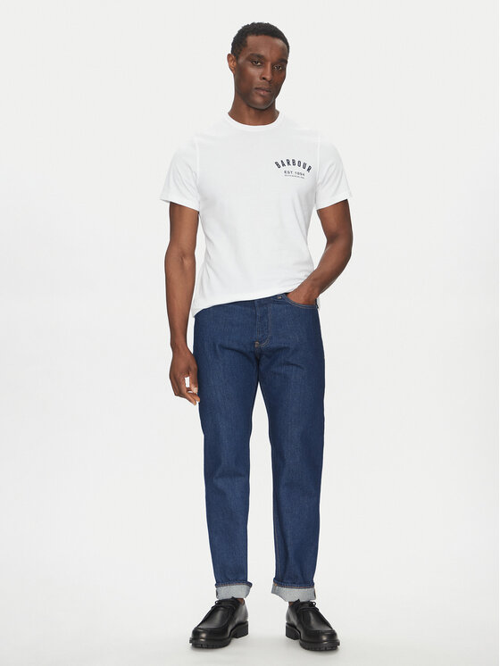 Barbour Barbour T-Shirt Preppy MTS0502WH11 Λευκό Tailored Fit