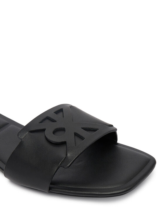 Calvin Klein Chanclas Calvin Klein Square Flat Sandal Emblem HW0HW03128 Negro