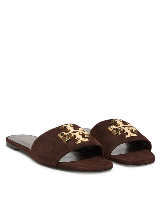 Tory Burch Шльопанці Tory Burch Eleanor Slide 174839 Коричневий