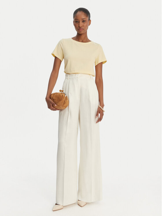 Weekend Max Mara Weekend Max Mara Camiseta Multif 2615971012 Amarillo Regular Fit