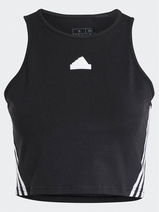 adidas adidas Топ Future Icons 3-Stripes IP1572 Чорний Slim Fit