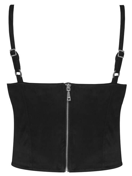Guess Guess Топ W6RH03 WJ472 Чорний Slim Fit