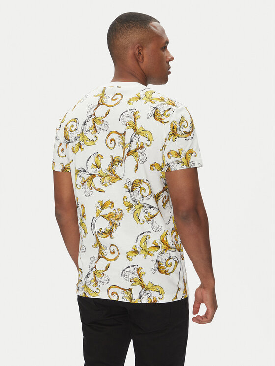 Versace Jeans Couture Versace Jeans Couture Majica 78GAH6S0 Bela Regular Fit