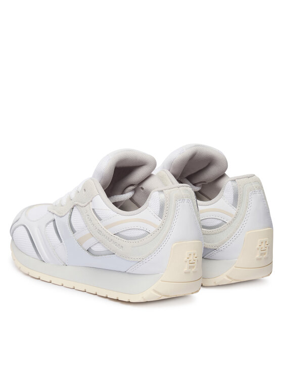 Tommy Hilfiger Laisvalaikio batai Tommy Hilfiger Th Modern Runner Mix Mat FW0FW09098 Balta