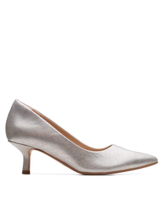 Półbuty Clarks Violet55 Rae 26171859 Srebrny | Eobuwie.com.pl