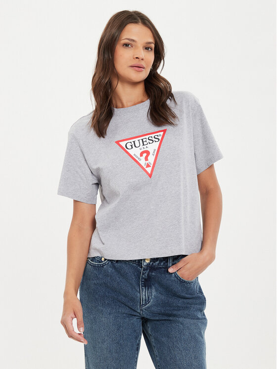 Guess Jeans Guess Jeans Футболка W4YI73 K8HM0 Сірий Boxy Fit