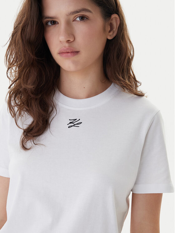 KARL LAGERFELD KARL LAGERFELD Camiseta B1W17091 Blanco Regular Fit