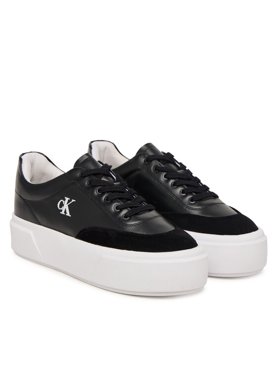Calvin Klein Sneakers Calvin Klein Flatform Lace Up Tcap Lth-Su HW0HW03438 Negru
