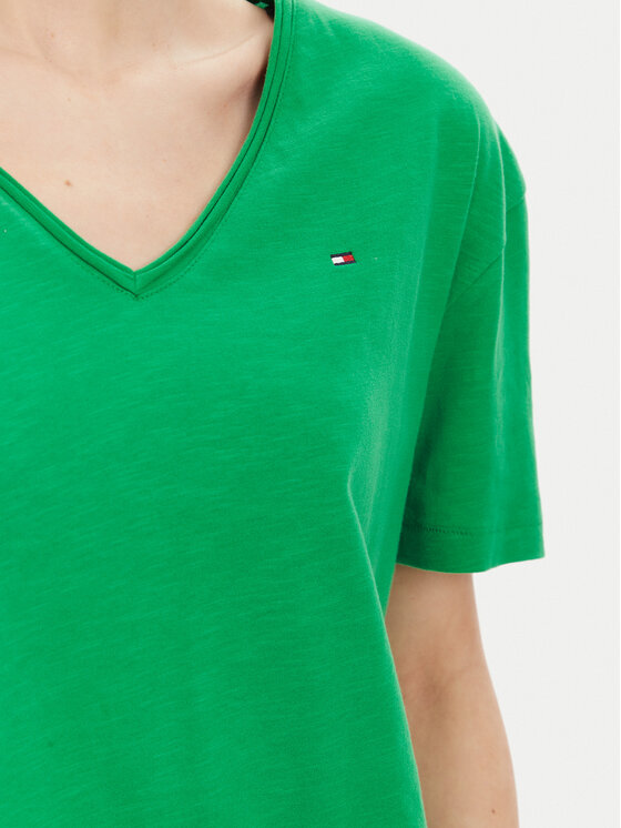 Tommy Hilfiger Tommy Hilfiger T-shirt WW0WW43901 Verde Relaxed Fit