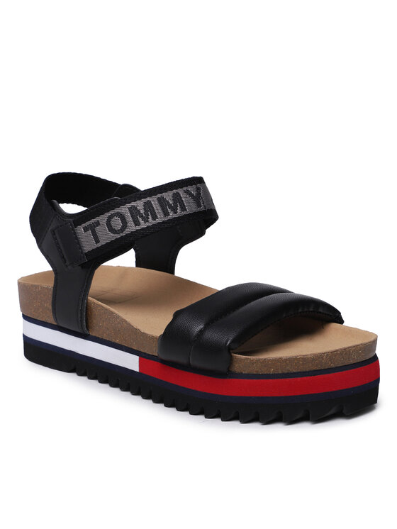 Tommy Jeans Sandales Tommy Jeans Flag Outsole Tommy Jeans Sandal EN0EN02122 Melns