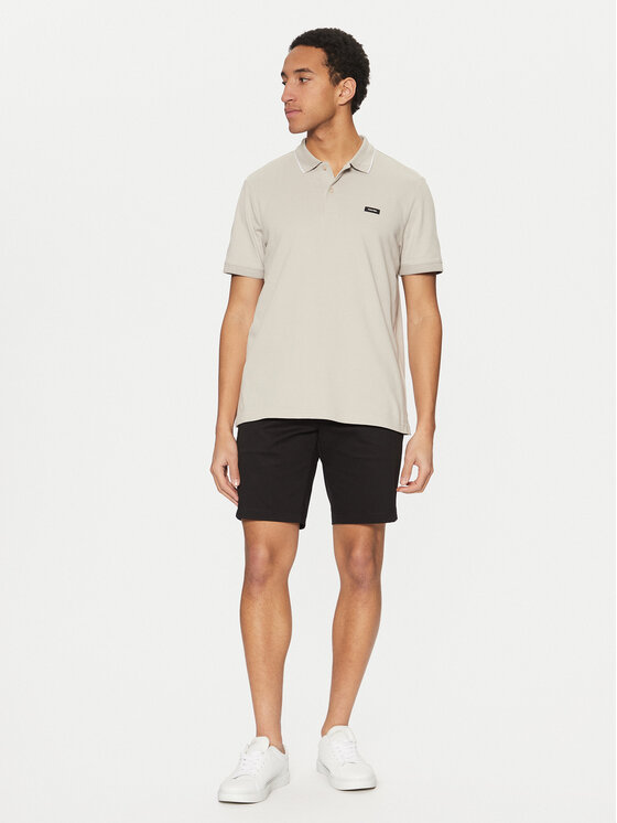 Calvin Klein Calvin Klein Pólóing K10K114141 Bézs Regular Fit