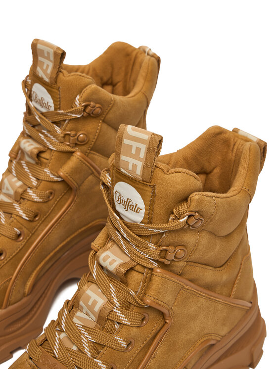 Buffalo Šnurovacia obuv Buffalo Venom Mid 1622620 Hnedá