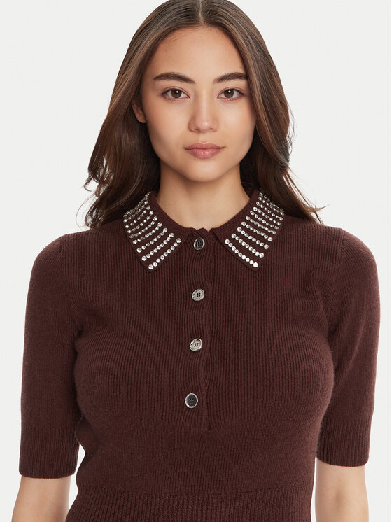 PINKO PINKO Поло Emilia 105745 A2S4 Коричневий Regular Fit