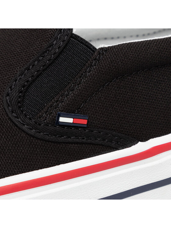 Tommy Jeans Tenisenes Tommy Jeans Textile Slip On EM0EM00002 Melns